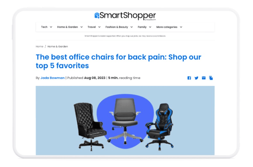 Smart Shopper office chairs article